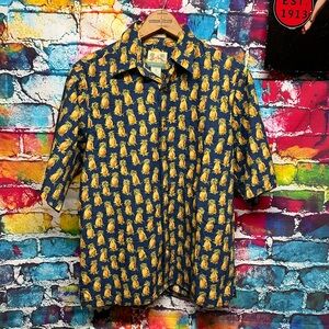 Reyn Spooner Hawaiian Shirt S Pineapple AOP